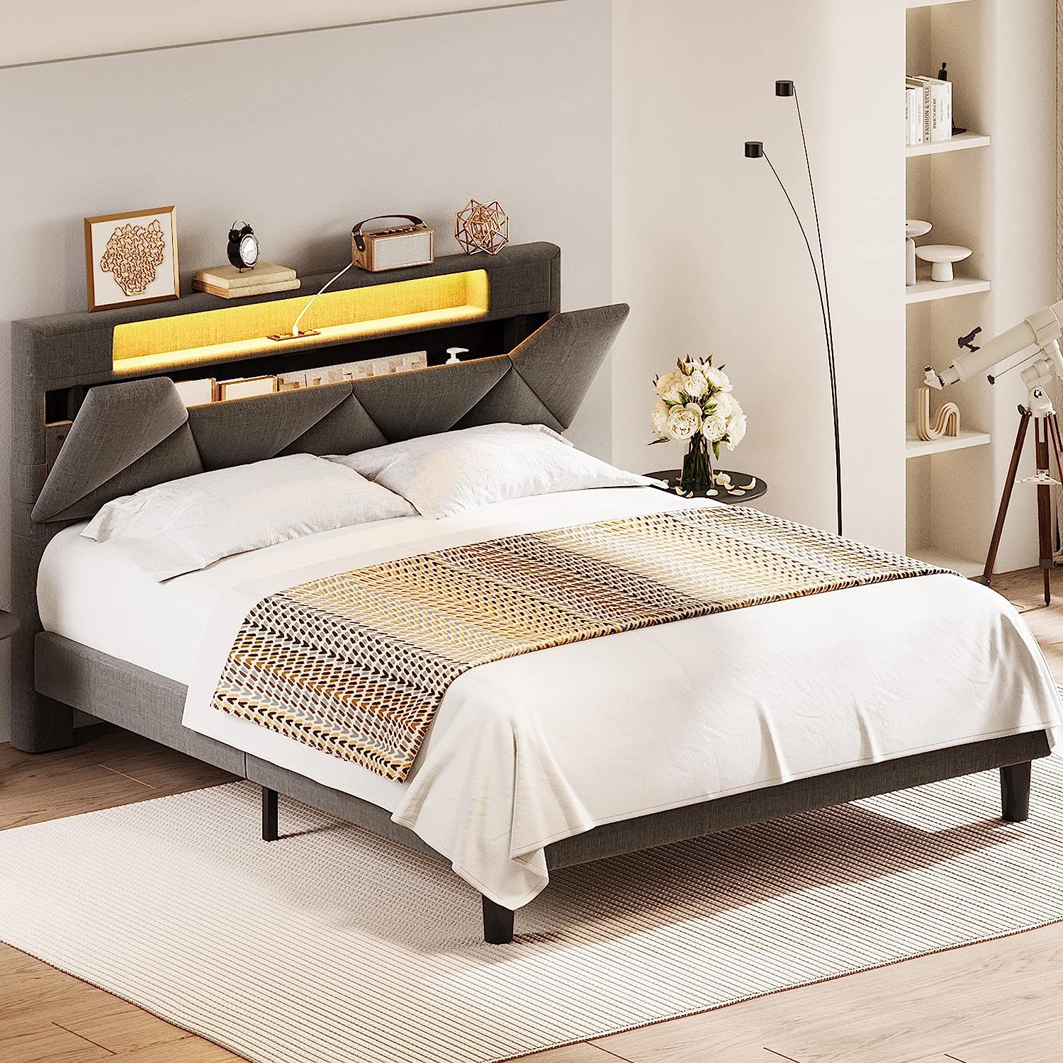 Led Full Size Bed Frame Anctor