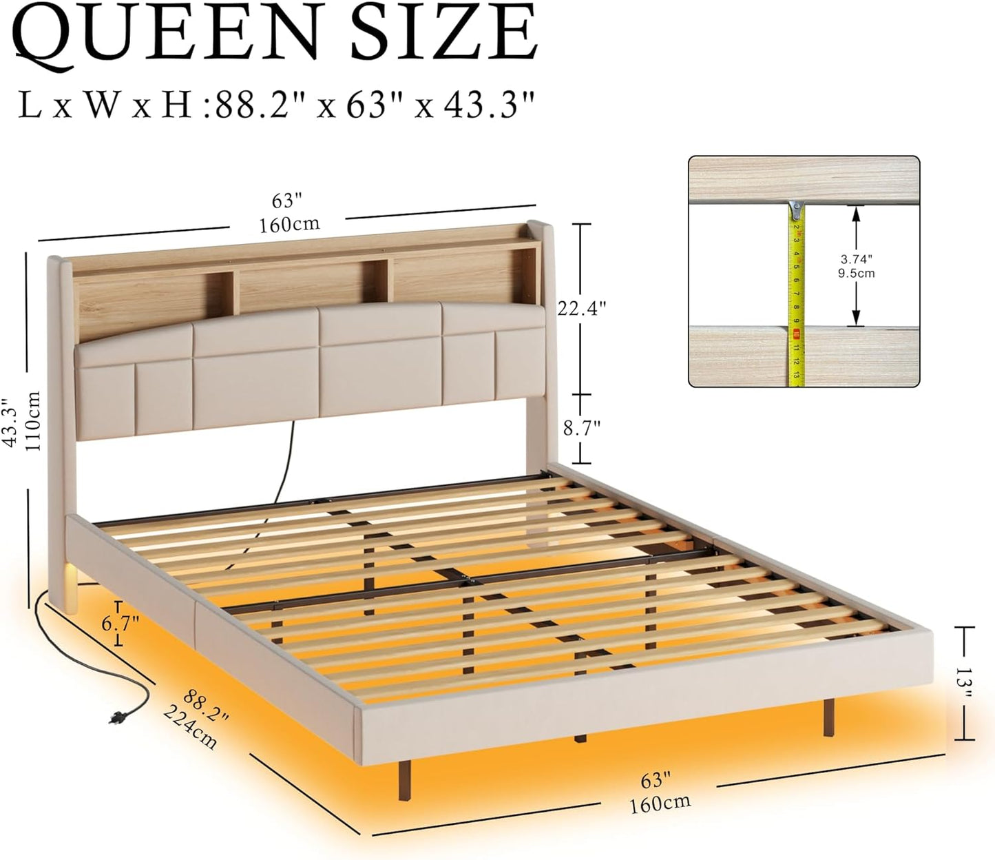 ANCTOR Floating Bed Frame