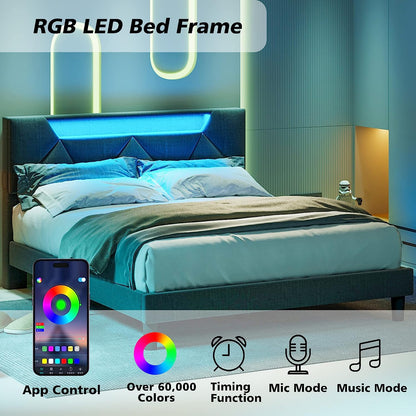 LED Queen Size Bed Frame